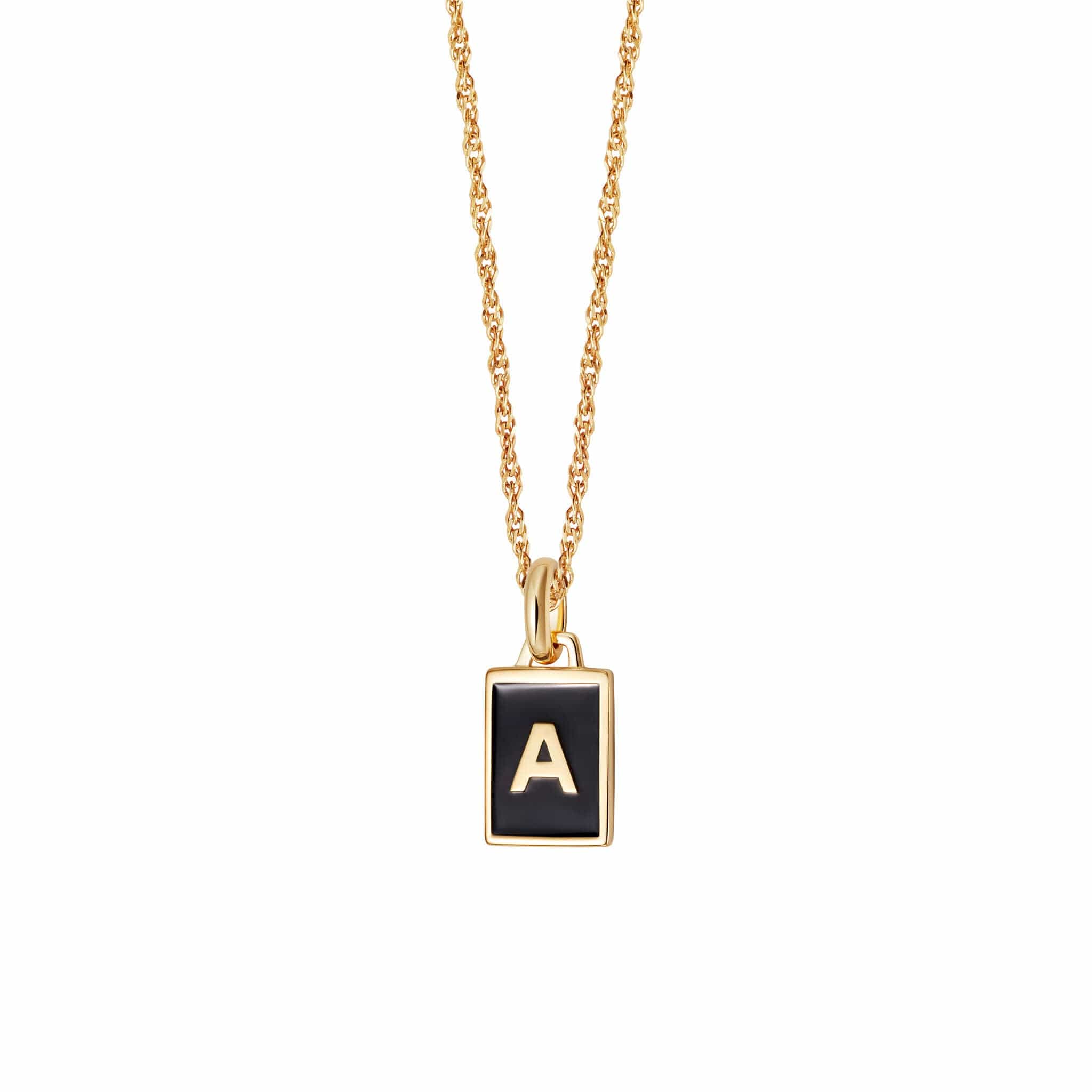 Initial Pendant with Script Font in 18ct Gold Plating | MYKA